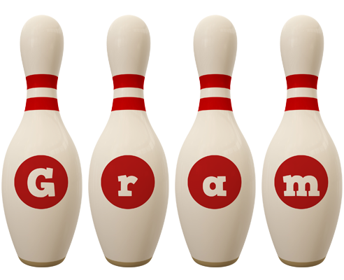 Gram bowling-pin logo