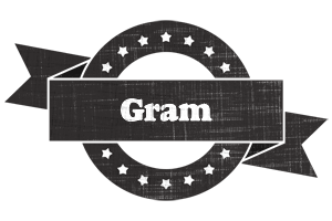 Gram grunge logo