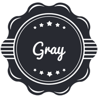 Gray badge logo