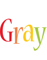 Gray birthday logo