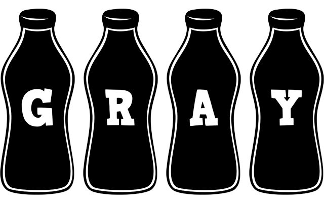 Gray bottle logo