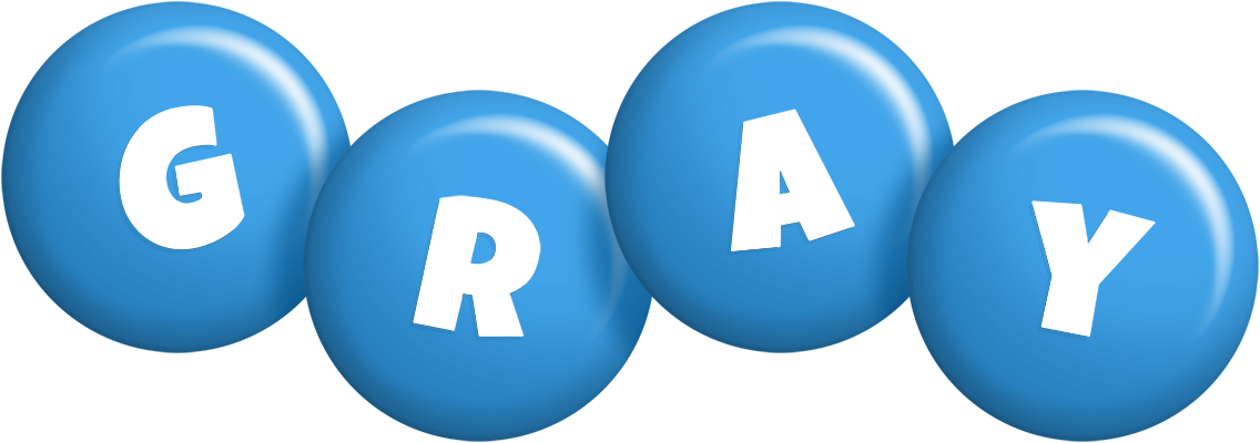 Gray candy-blue logo
