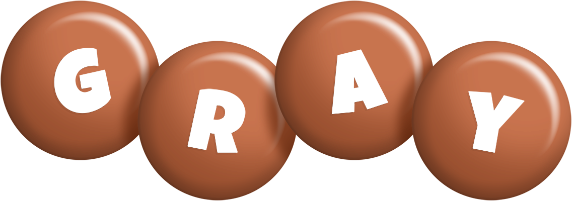 Gray candy-brown logo