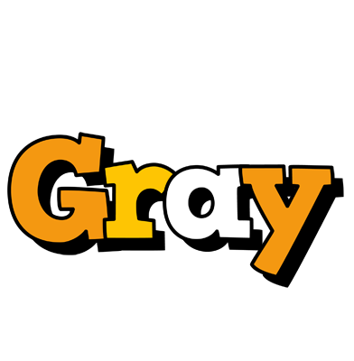 Gray cartoon logo