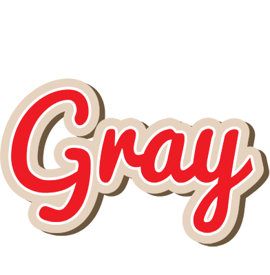 Gray chocolate logo