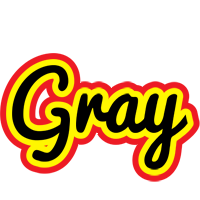 Gray flaming logo