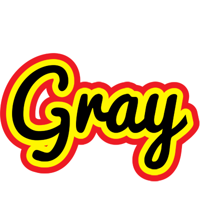 Gray flaming logo