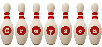 Grayson bowling-pin logo