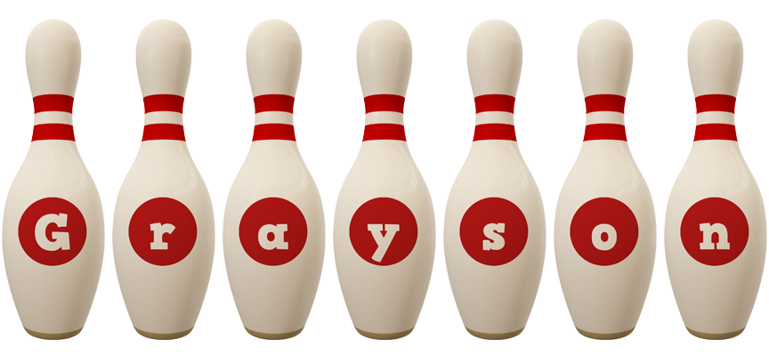 Grayson bowling-pin logo