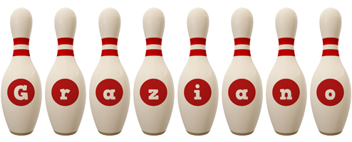 Graziano bowling-pin logo