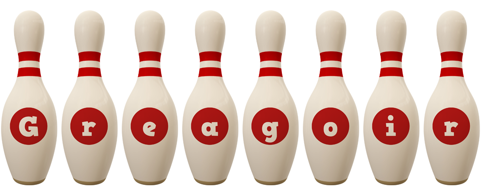 Greagoir bowling-pin logo