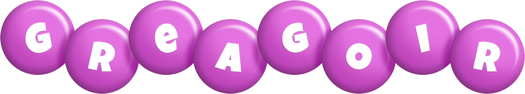 Greagoir candy-purple logo