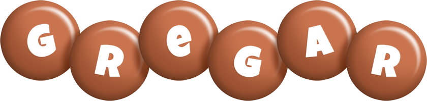 Gregar candy-brown logo