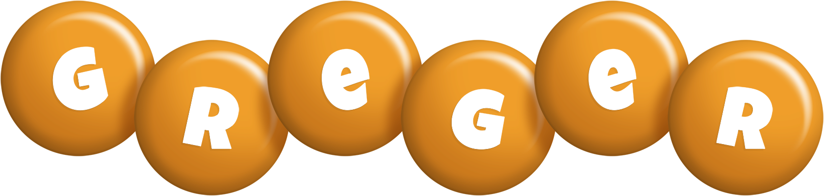 Greger candy-orange logo