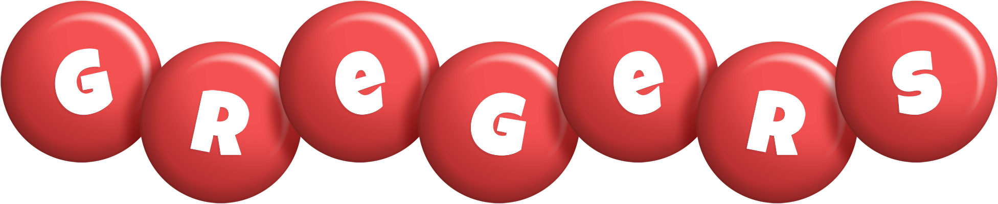 Gregers candy-red logo