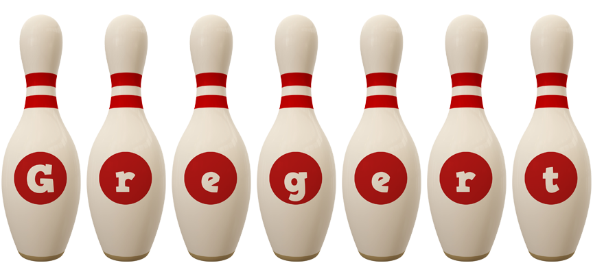 Gregert bowling-pin logo