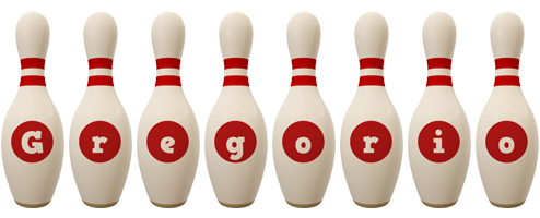 Gregorio bowling-pin logo