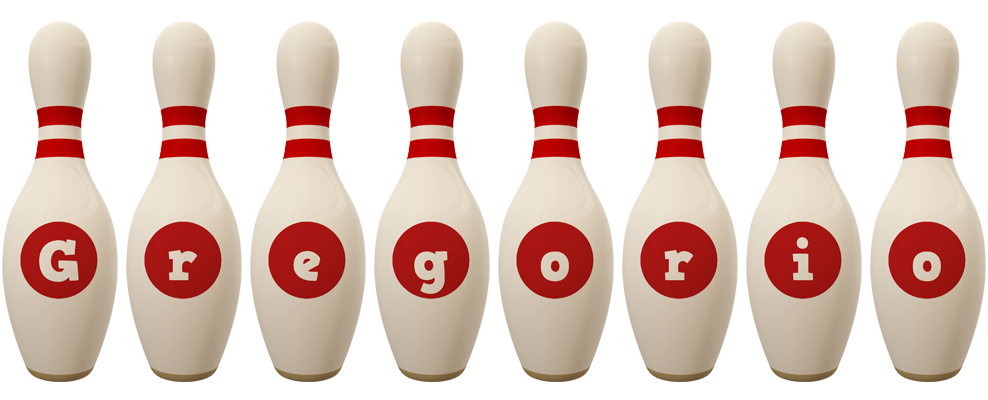 Gregorio bowling-pin logo