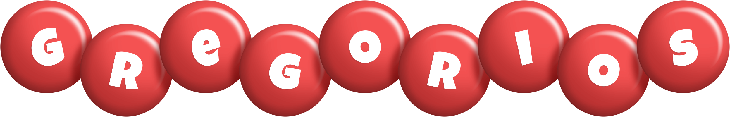 Gregorios candy-red logo