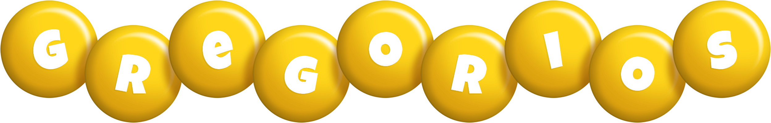 Gregorios candy-yellow logo