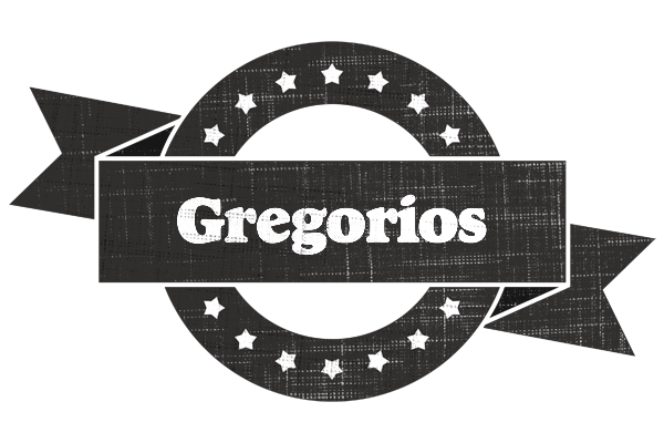 Gregorios grunge logo