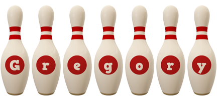 Gregory bowling-pin logo
