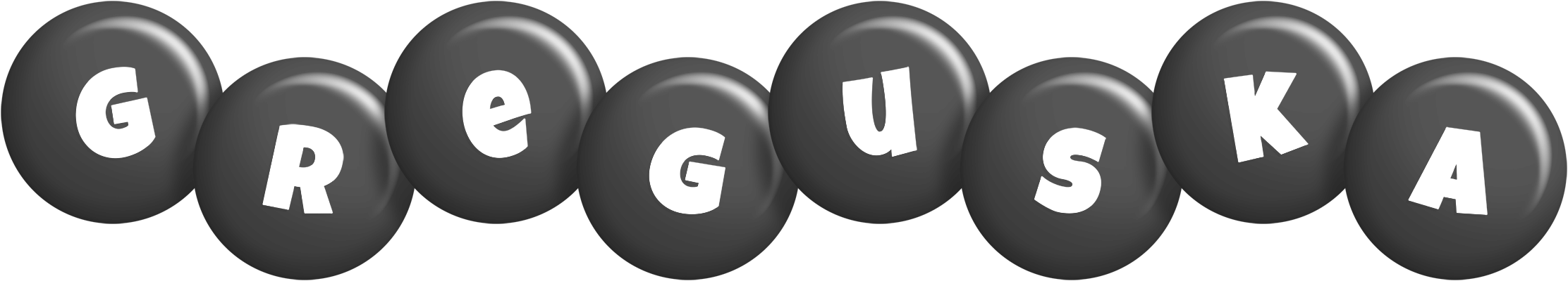 Greguska candy-black logo