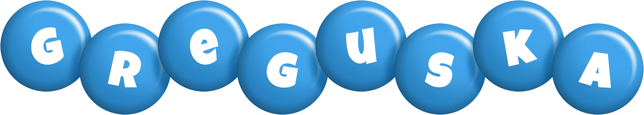 Greguska candy-blue logo