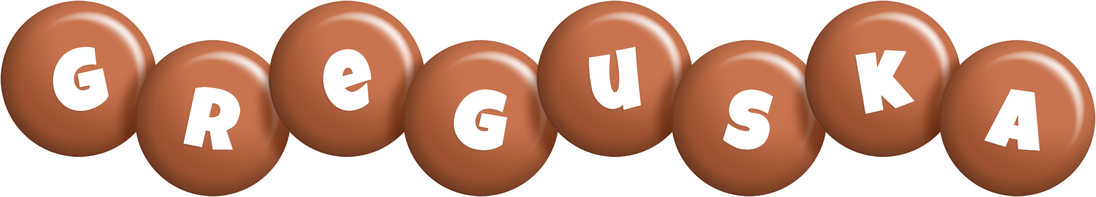 Greguska candy-brown logo