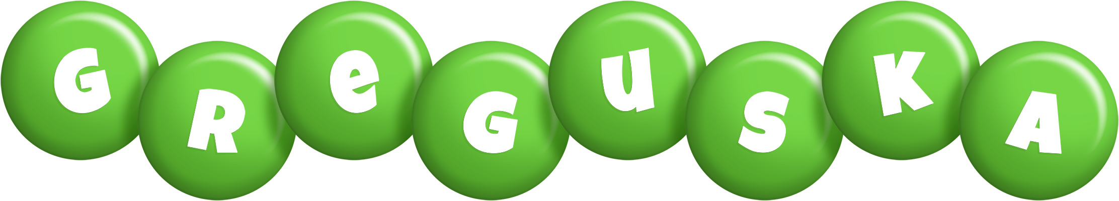 Greguska candy-green logo