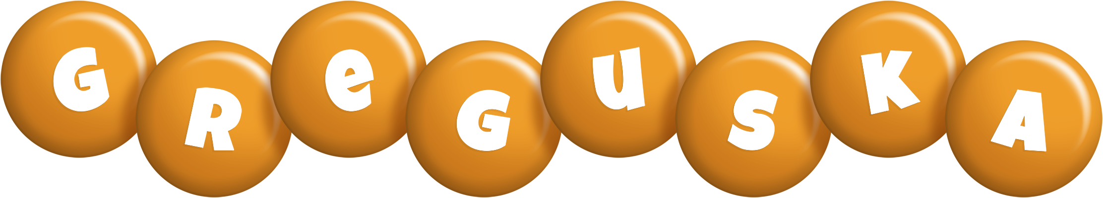 Greguska candy-orange logo