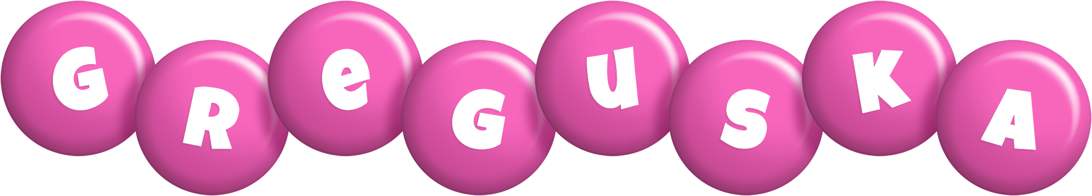 Greguska candy-pink logo