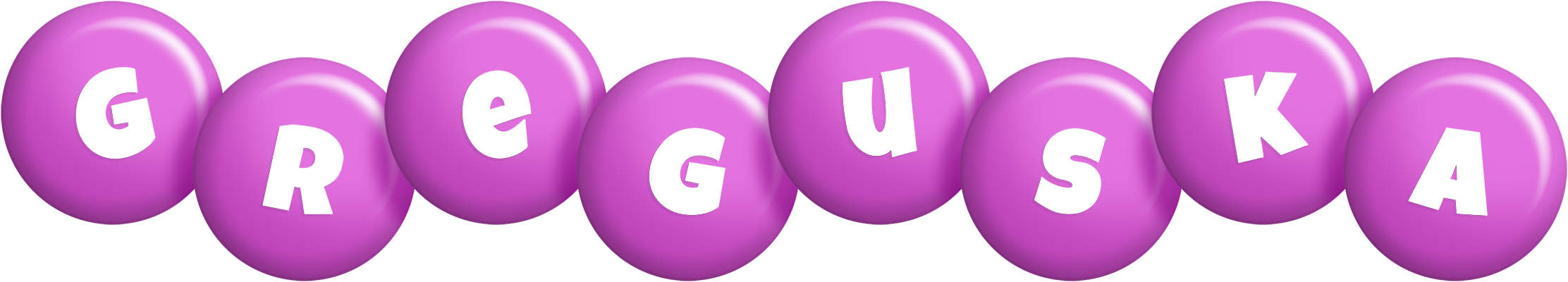 Greguska candy-purple logo
