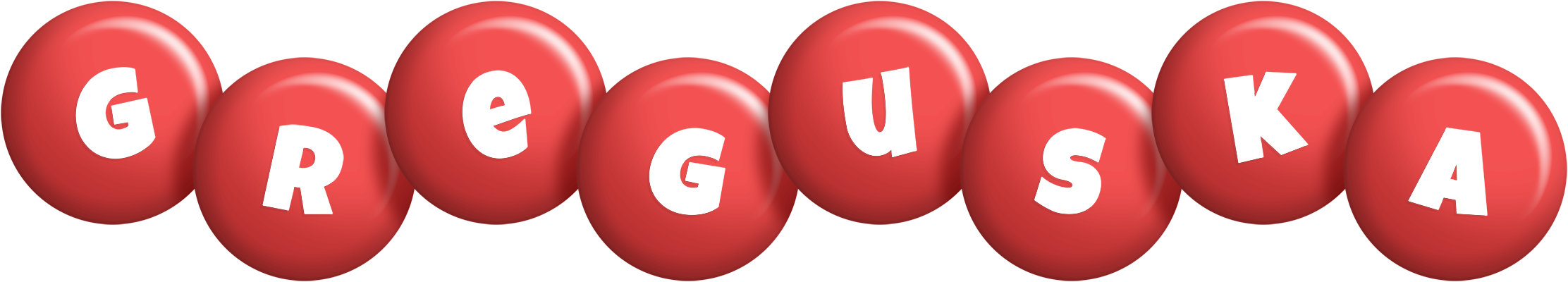 Greguska candy-red logo
