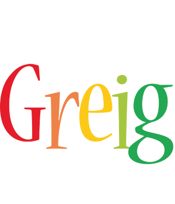 Greig birthday logo