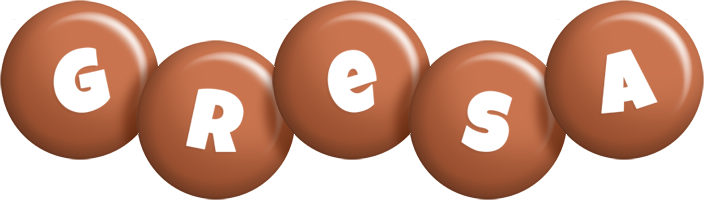 Gresa candy-brown logo