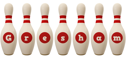 Gresham bowling-pin logo