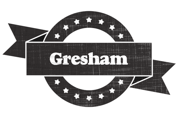 Gresham grunge logo