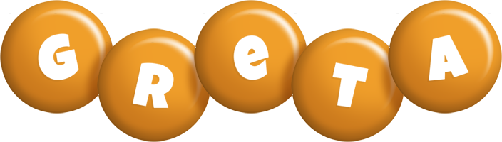 Greta candy-orange logo