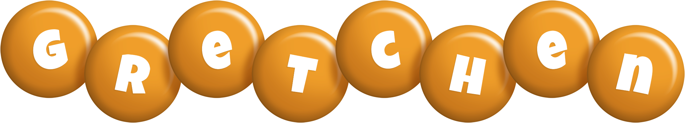 Gretchen candy-orange logo