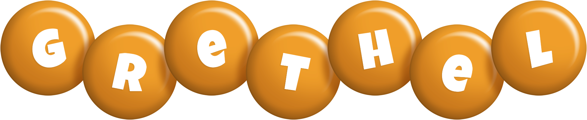 Grethel candy-orange logo