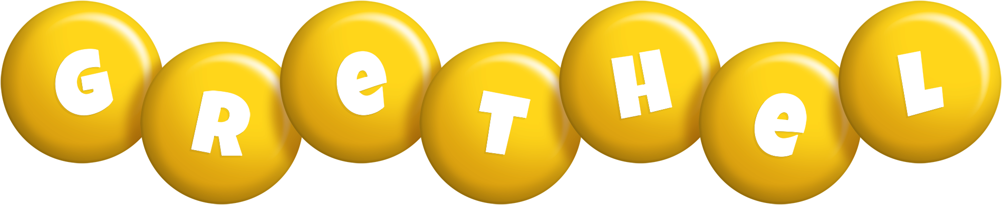 Grethel candy-yellow logo