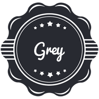 Grey badge logo