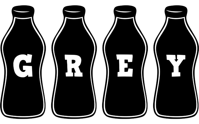 Grey bottle logo