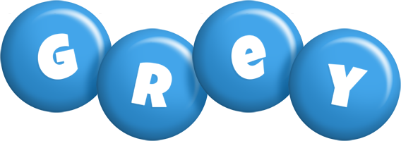 Grey candy-blue logo