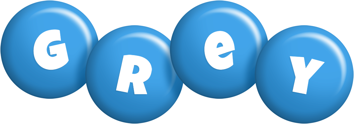 Grey candy-blue logo