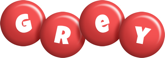 Grey candy-red logo