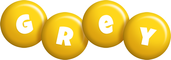 Grey candy-yellow logo