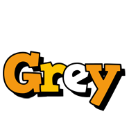 Grey cartoon logo