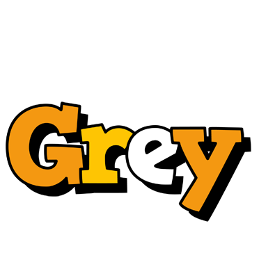 Grey cartoon logo